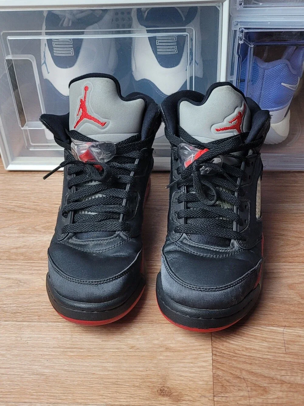 Nike Air Jordan 5 Retro Satin Bred 136027-006 Men’s Sneakers Shoes Size 7y